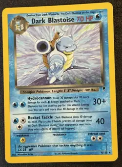Dark Blastoise 4/110 Legendary Collection Holo Rare 70 HP Pokemon TCG Card - Image 1