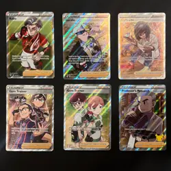 Pokemon Full Art Trainer Lot 6 Cards Professor Research Gym Trainer Cara Liss NM - Image 1