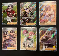 Pokemon Full Art Trainer Lot 6 Cards Professor Research Gym Trainer Cara Liss NM - Image 3