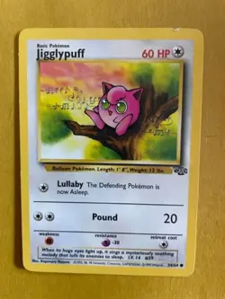Jigglypuff 54/64 1999 WOTC Pokemon Card Vintage Jungle Set Unlimited LP - Image 1
