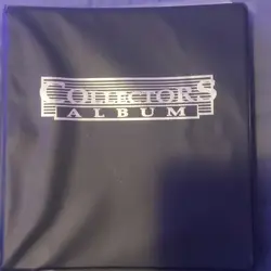 Collector's Album Black 3-Ring Binder with 9-Pocket Card Storage Pages for Cards - Image 1