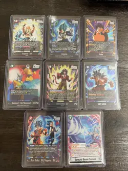 Dragon Ball Fusion World FB09 SR Lot Dual Evolution Super Rare Lot 8 Cards - Image 1