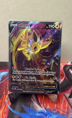 Jolteon v & VMAX SWSH183 Sword & Shield Promo Cards Holo Near Mint Condition - Image 1