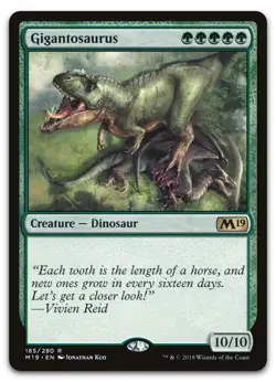 Gigantosaurus #185 (LP) Core Set 2019 M19 Magic MTG - Image 1