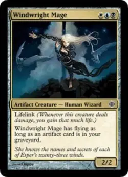1x Near Mint, English Windwright Mage - Foil - Shards of Alara - Image 1