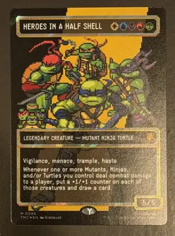 MTG Borderless Surge Foil Heroes in a Half Shell (0096) NM-/EX+ Commander: TMNT - Image 3