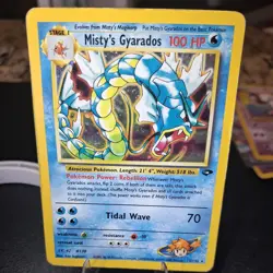 Moderately Played 2000 Pokemon WOTC Gym Challenge Unlimited Misty's Gyarados - Image 1