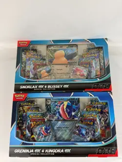 Lot of 2 Pokemon - Greninja Kingdra & Snorlax Blissey Boxes - SEALED NEW - Image 1