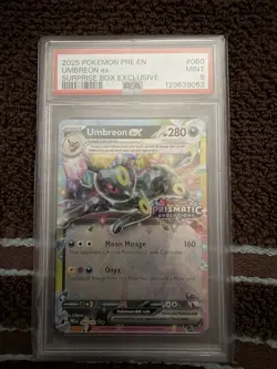 PSA 9 - 2025 Pokemon Prismatic Evolutions Surprise Box UMBREON EX #060 - Image 1