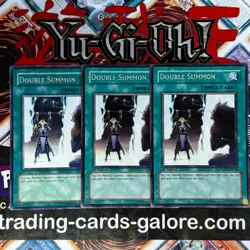 3 X YUGIOH Rare Double Summon TAEV-EN056 VG - Image 1