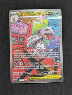 Mega Scrafty Ex 285/217 - Special Illustration Rare Ascended Heroes Pokemon - Image 1