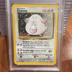 POKEMON 1999 Pokemon Game CHANSEY Holo #3 PSA 5 Excellent RARE - Image 2