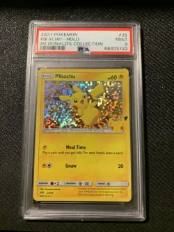 2021 Pokemon Pikachu-holo McDonald’s Promo PSA 9 Holo Bleed - Image 1