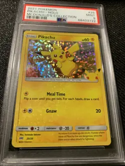 2021 Pokemon Pikachu-holo McDonald’s Promo PSA 9 Holo Bleed - Image 2