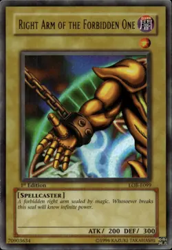 Right Arm of the Forbidden One EU 1st Ed Ultra LOB-E099 Yu-Gi-Oh! - Image 1