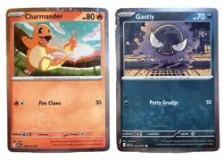 Pokemon TCG Charmander 020/217 & Gastly 123/217 Cosmo Holo Promo Ascended Heroes - Image 1