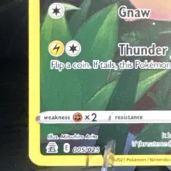 Pokemon Pikachu 005/025 Celebrations Holo Rare Basic 60HP Thunder Jolt Gnaw - Image 5