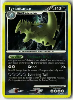 Tyranitar ⭐ 30/100 Holo Rare Stormfront 2008 Pokemon NM/LP - Image 1