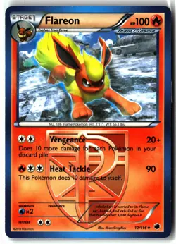 Flareon ⭐ 12/116 Uncommon Plasma Freeze 2013 Pokemon LP - Image 1