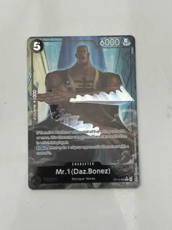 Bandai One Piece Mr.1 Daz.Bonez OP14-090 Character 6000 Power 5 Cost Alt Art - Image 1