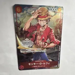 Bandai Monkey D. Luffy P-001 Championship Promo Holo Character 7000 One Piece - Image 4