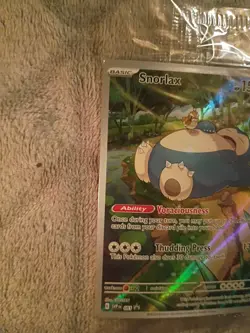 Pokemon TCG Snorlax SVP051 Holo Promo Card S&V Full Art 2023 POKEMON CENTER - Image 2