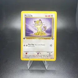 Pokemon Card Vintage Common Meowth 56/64 Jungle 1st Edition NM Near Mint -c - Image 1