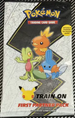 1x 2021 Pokemon First Partner Pack Hoenn (August) 3 Jumbo Cards 2 Booster Packs! - Image 1