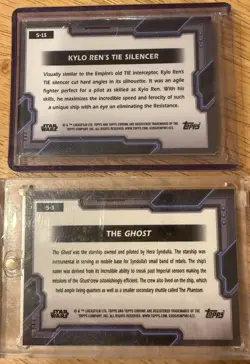 2024 Topps Chrome Star Wars THICK Starships- 2 cards The Ghost S-3 & Kylo’s S-13 - Image 2