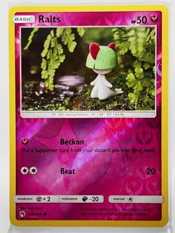 Ralts Reverse Holo 139/214 Pokemon Card 2018 Lost Thunder LP - Image 1