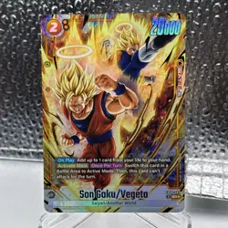 Son Goku/Vegeta FB09-082 Alternate Art Dual Evolution Dragon Ball Card English - Image 4