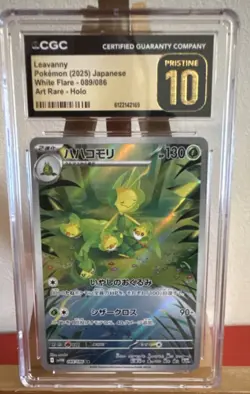 Leavanny CGC Pristine 10 White Flare Art Rare Holo Pokemon Card 089/086 Japanese - Image 1