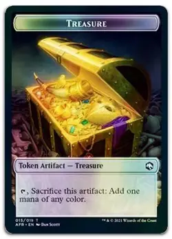 Treasure // Emblem - Lolth, Spider Queen Double-Sided Token (Foil) NM Forgotten - Image 1