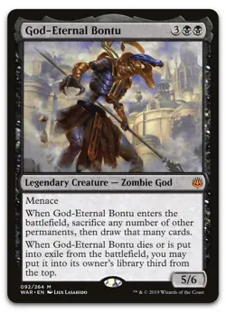 God-Eternal Bontu #92 (NM) War of the Spark WAR Magic MTG - Image 1