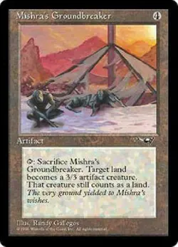 Mishra's Groundbreaker x3 Alliances MtG LP to NM - Image 1