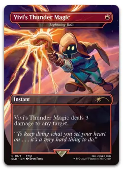 Vivi's Thunder Magic - Lightning Bolt #1871 (NM) Secret Lair Drop SLD Magic MTG - Image 1