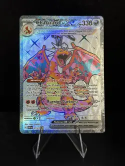 Pokemon TCG Charizard ex 215/197 SV03: Obsidian Flames Ultra Rare Holo NM - Image 1