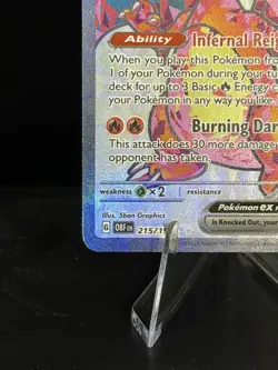 Pokemon TCG Charizard ex 215/197 SV03: Obsidian Flames Ultra Rare Holo NM - Image 2