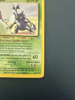 Pokemon TCG Heracross Neo Genesis Holo Card 6/111 HP French - Image 3