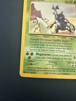Pokemon TCG Heracross Neo Genesis Holo Card 6/111 HP French - Image 4