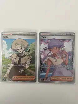 Katy 237/198 + Tulip 244/182 Pokemon Trainer Card Bundle – NM/M Condition - Image 2