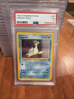 1999 Pokemon Fossil Lapras Holo PSA 5 #10 Rare🔥🔥🔥 - Image 1