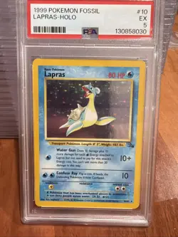 1999 Pokemon Fossil Lapras Holo PSA 5 #10 Rare🔥🔥🔥 - Image 2