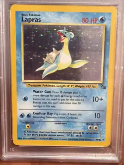 1999 Pokemon Fossil Lapras Holo PSA 5 #10 Rare🔥🔥🔥 - Image 3
