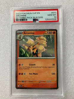PSA 10 Arcanine #011 Pokemon Scarlet and Violet Promo - Image 1
