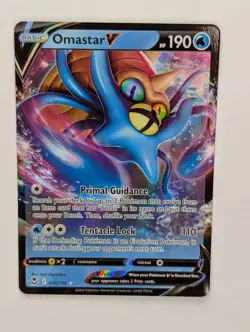 Omastar V - 035/195 - Pokemon Silver Tempest Sword & Shield Ultra Rare LP/NM - Image 1