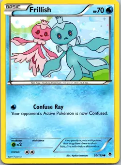 Frillish 20/119 - XY - Phantom Forces Common Pokemon TCG NM - Image 1