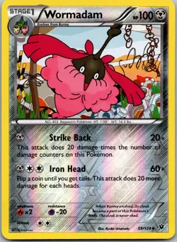 Wormadam (59) 59/124 - XY - Fates Collide Uncommon Pokemon TCG NM - Image 1