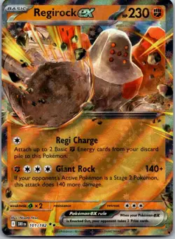 Regirock ex - 101/182 - SV10: Destined Rivals Double Rare Pokemon TCG NM - Image 1
