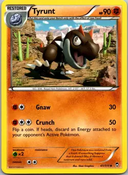 Tyrunt 61/111 - XY - Furious Fists Uncommon Pokemon TCG LP - Image 1